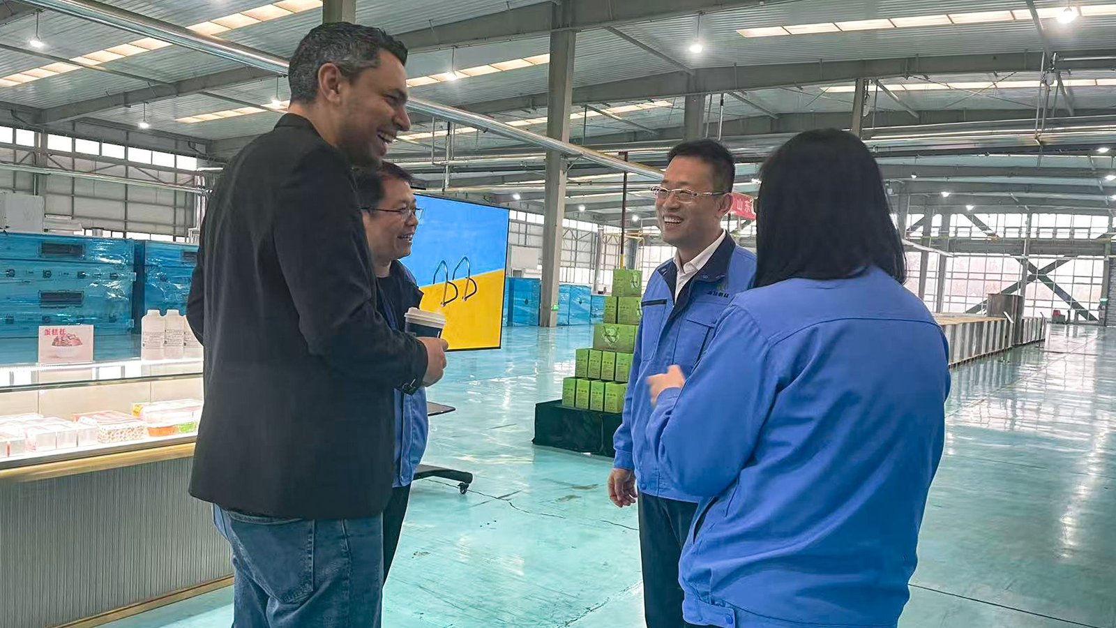 Foreign customers visit