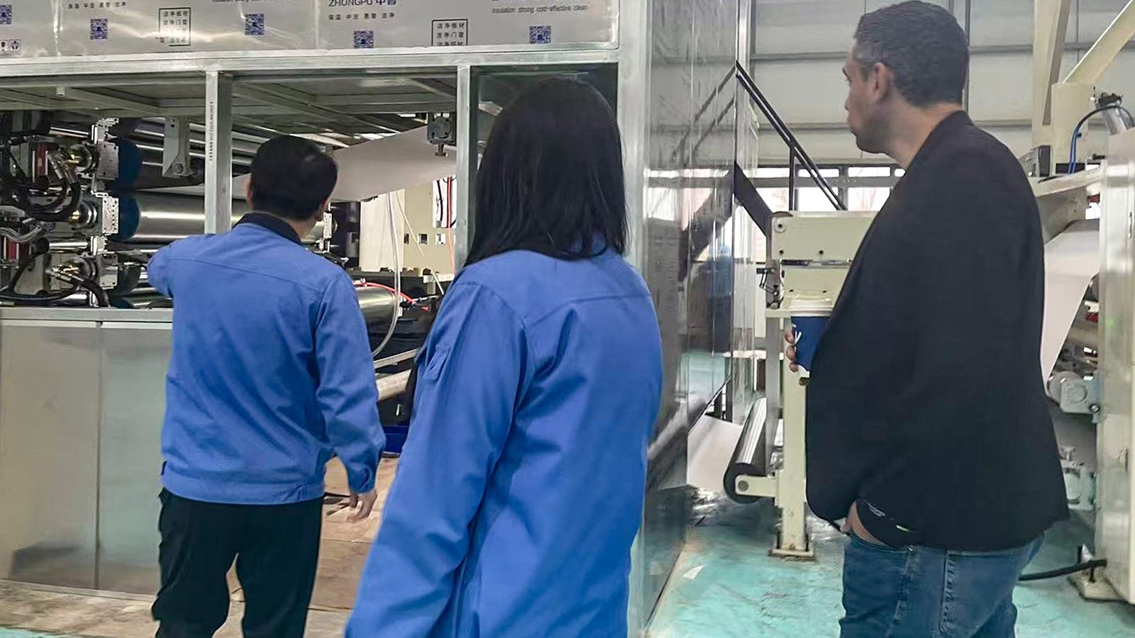Foreign customers visit