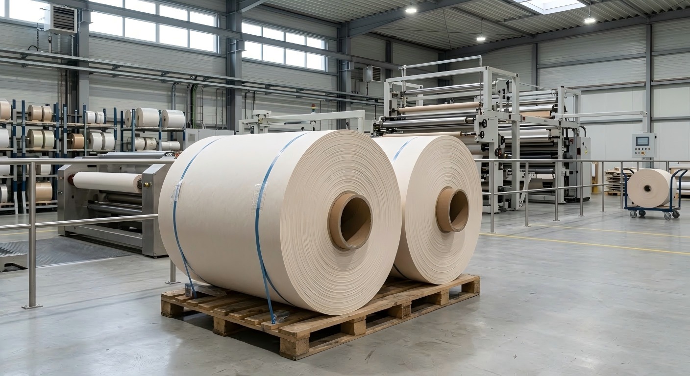 Baking Paper Jumbo Rolls Large baking paper jumbo rolls prepared for converting and bakery plant supply
