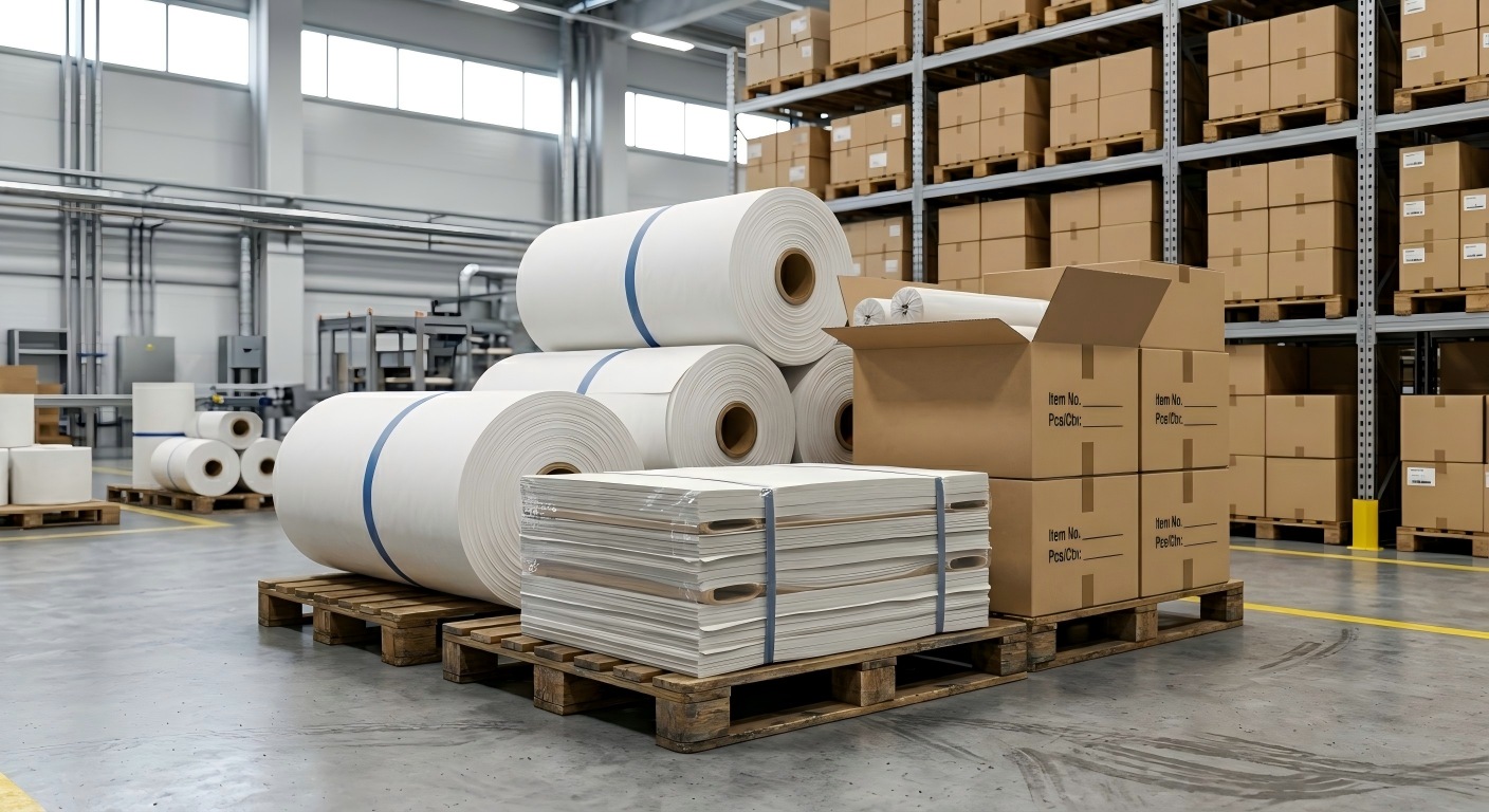 Request a Parchment Paper Quote Parchment paper rolls, sheets and export cartons prepared for quotation