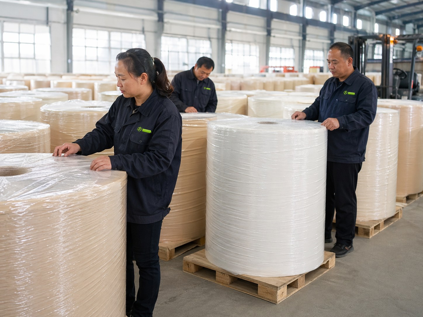 baking paper jumbo roll wholesale finished rolls ready for 40HQ export shipment Runjia Shandong