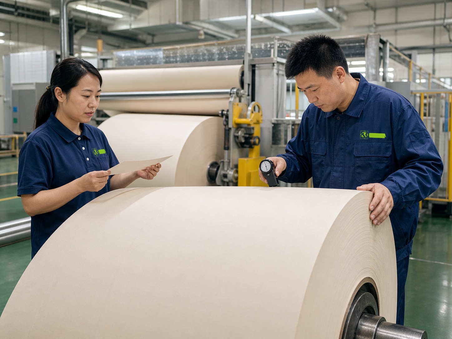 baking paper jumbo roll wholesale silicone coating quality inspection at Runjia Shandong mill