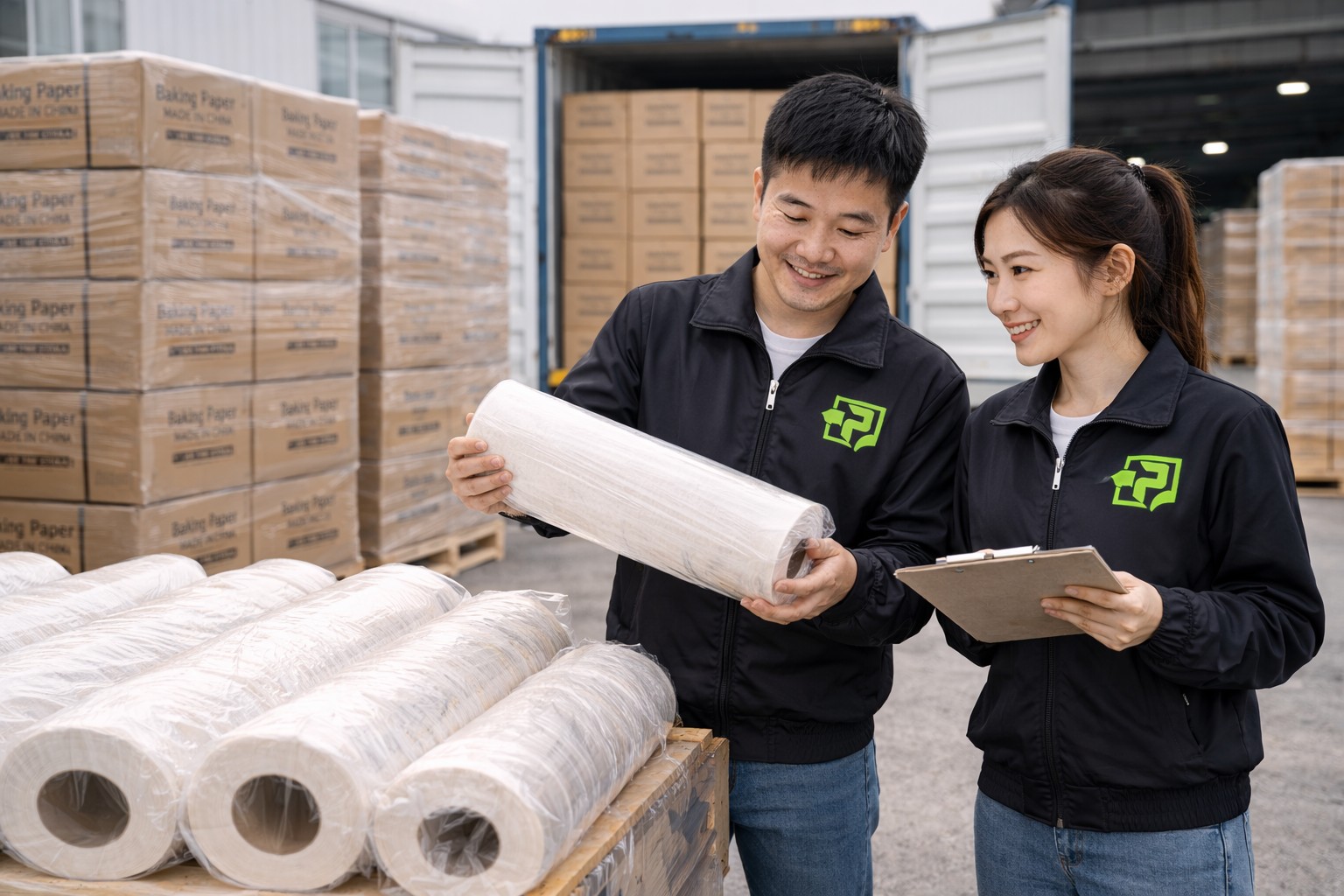 baking paper manufacturer Runjia New Material export-ready products for 40HQ orders