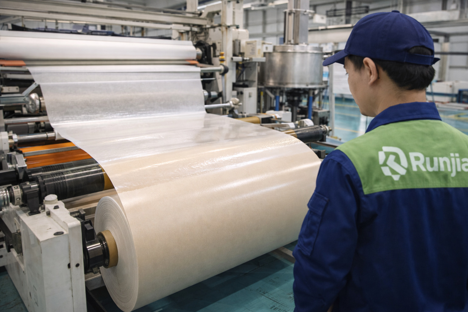 Runjia factory silicone coating production line applying food grade coating on baking paper