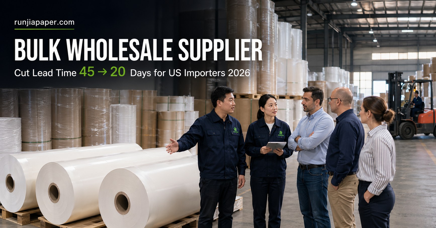Bulk wholesale supplier Cut Lead Time 45 to 20 Days for US Importers 2026 Runjia warehouse