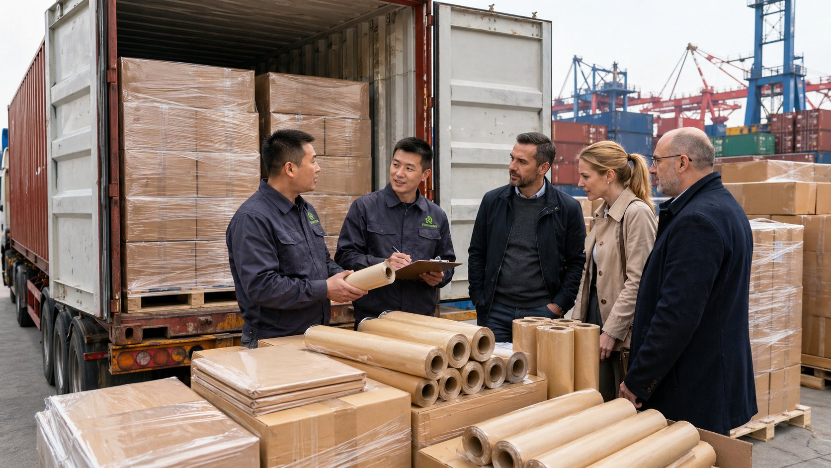 Direct factory distributor wholesale 40HQ container loading at Qingdao port with US importer buyers