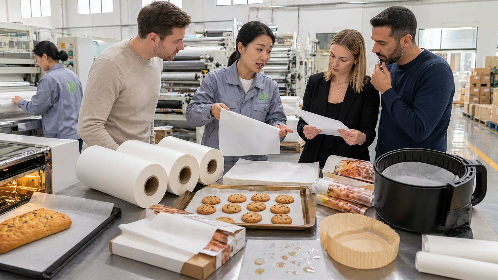 Parchment paper performance video cover showing real baking and production process