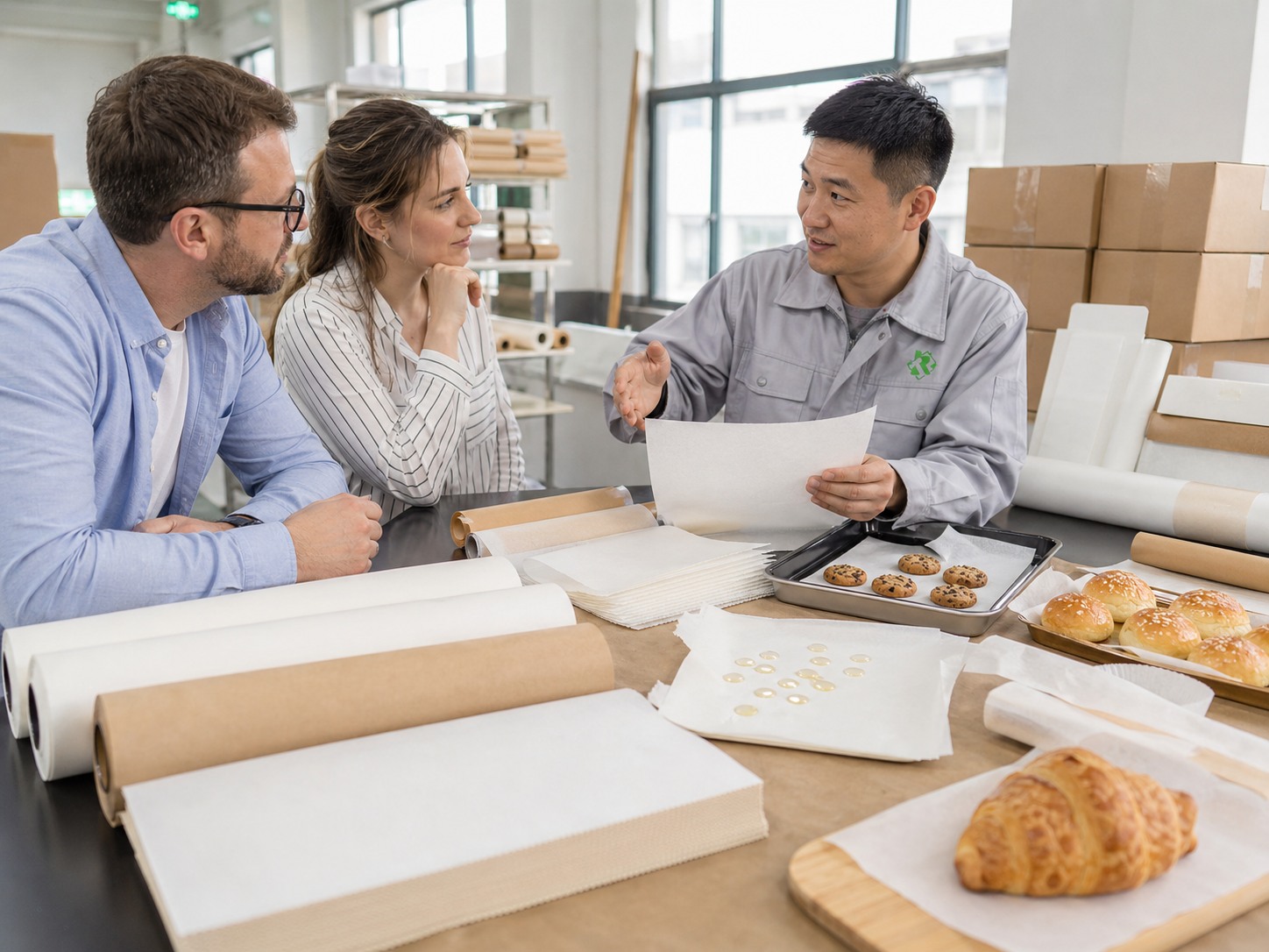 Parchment Paper Manufacturer quality control for non-stick release grease resistance and heat stability