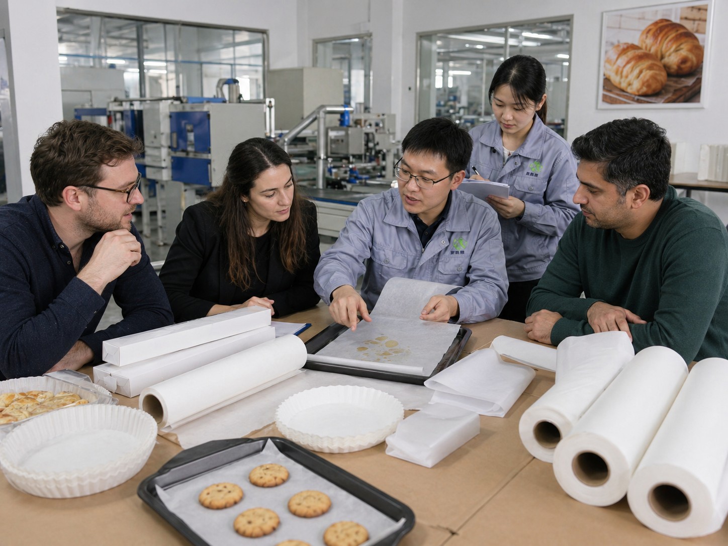 Parchment Paper Manufacturer risk review for baking parchment paper food safety sticking oil leakage and bulk order quality control