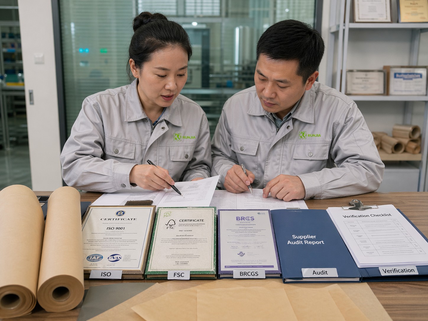 parchment paper supplier certification documents ISO FSC BRC audit verification buyer due diligence