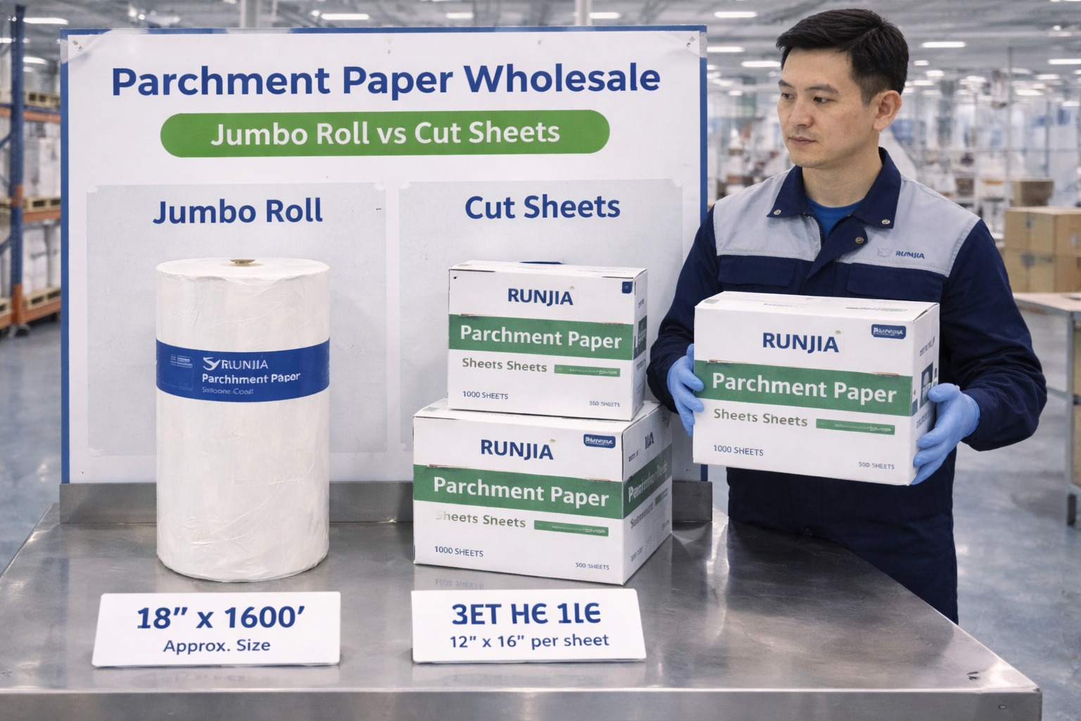 parchment paper wholesale 40HQ container loading jumbo rolls efficiency