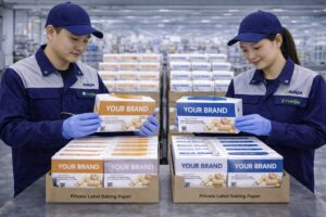 private label baking paper oem 2026 moq artwork retail pack eu us manufacturer