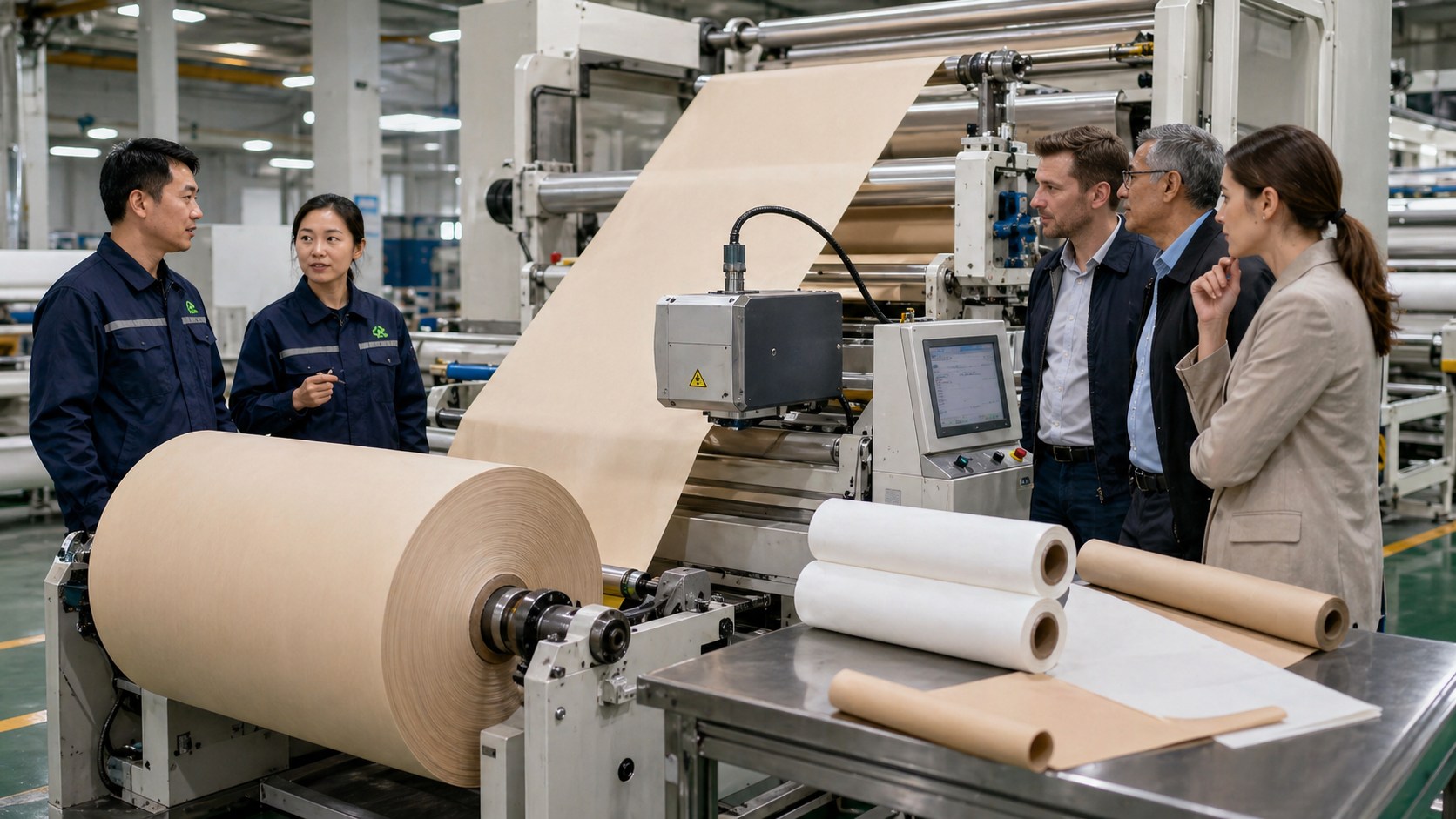 Silicone coated paper manufacturer coating line with in-line control panel kraft base paper buyer review