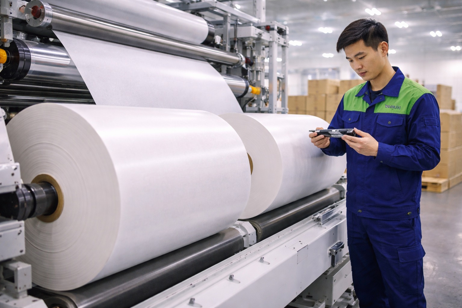 silicone-free parchment paper supplier jumbo roll super-calendered production runjia 2026