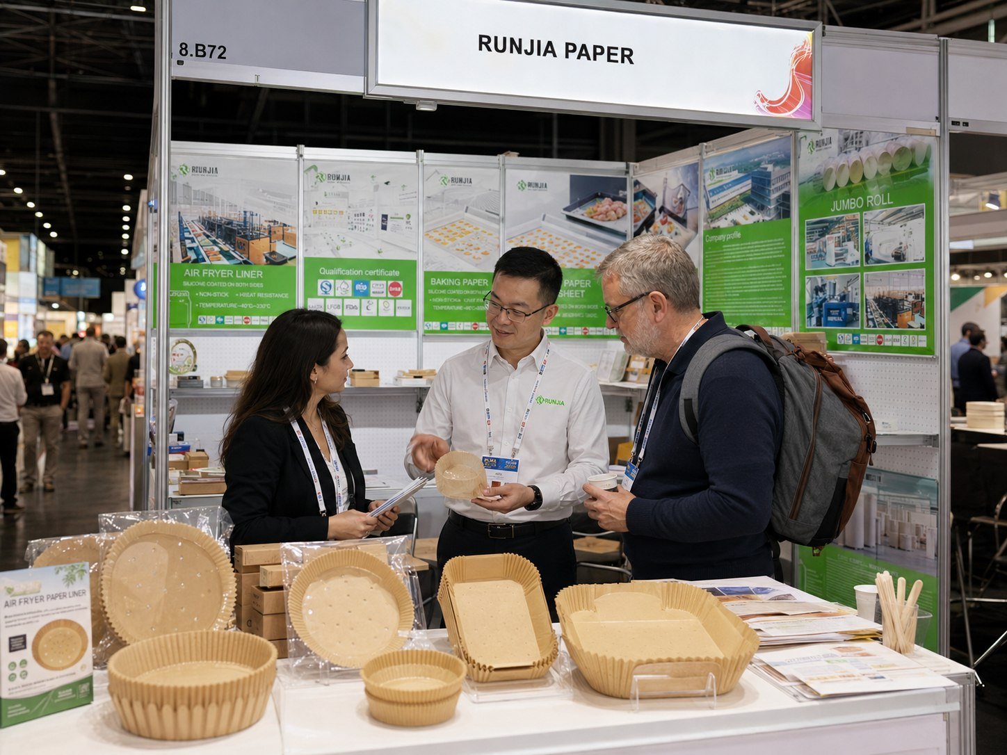 Air fryer liner manufacturer die-cut round and square liners at PLMA 2026