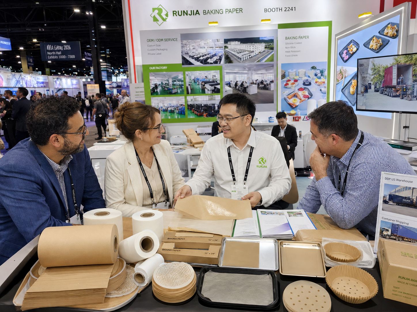 DDP US warehouse NRA Show 2026 baking paper sourcing trends container shipping chinese supplier
