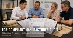 FDA-compliant manufacturer audit 9 must-have documents 30-min audit 2026 US importers Runjia