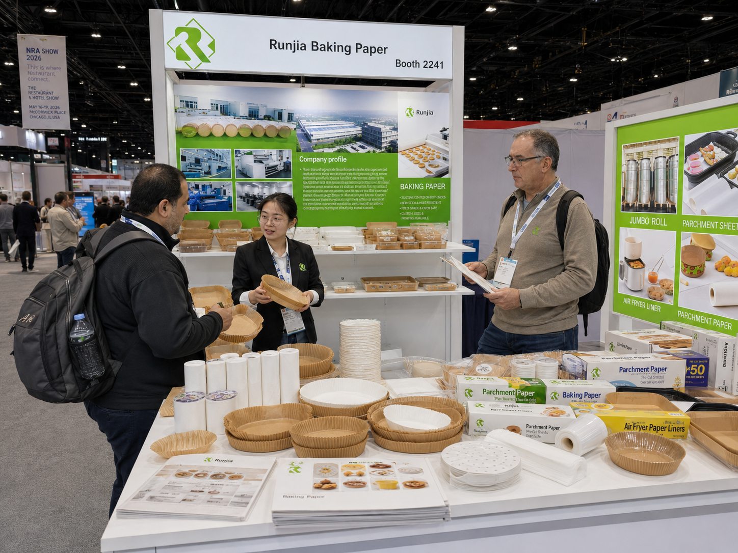 NRA Show 2026 Runjia Booth 2241 baking paper display in Chicago