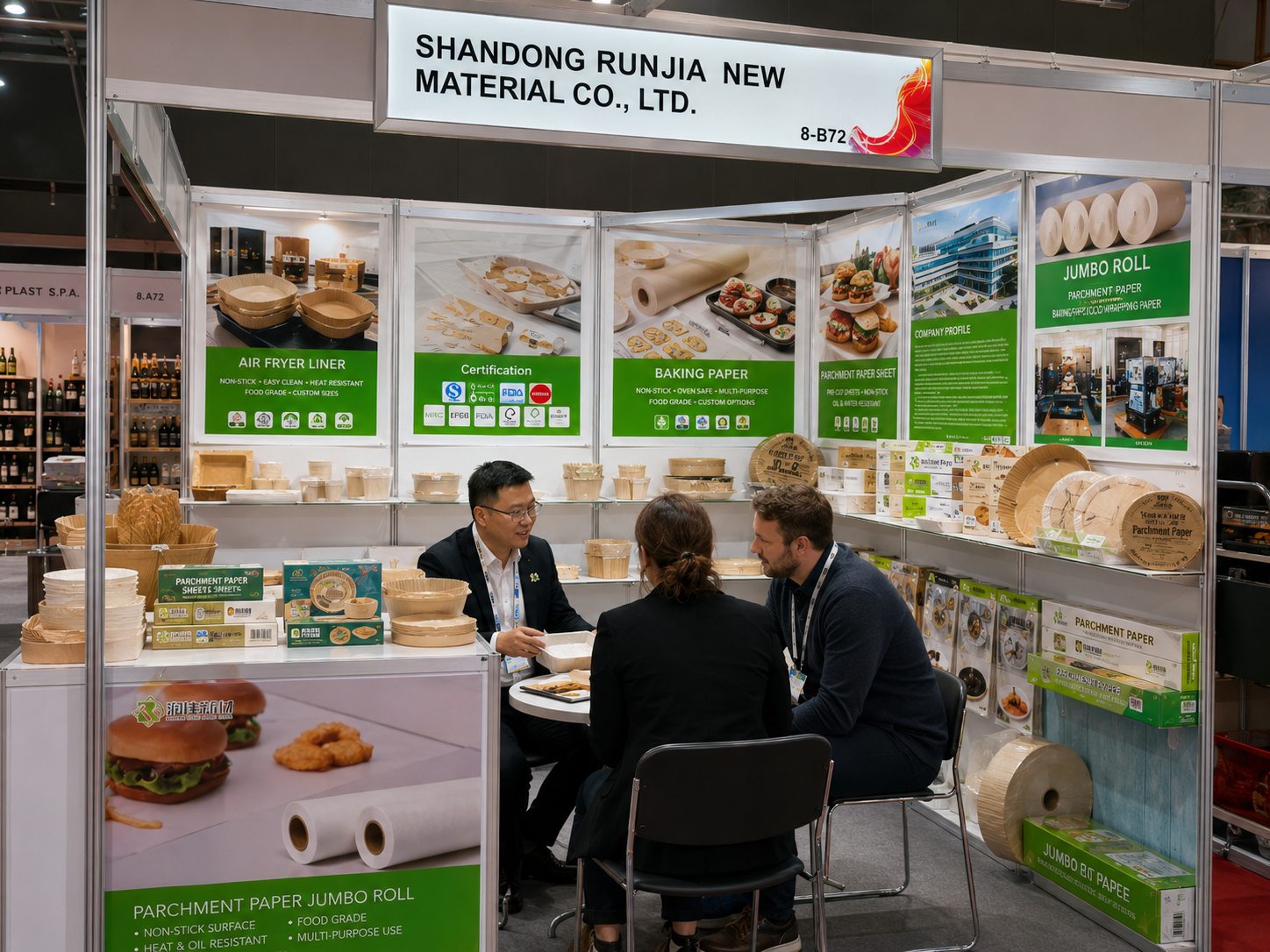 OEM food packaging supplier display at PLMA 2026 Booth 8.B72