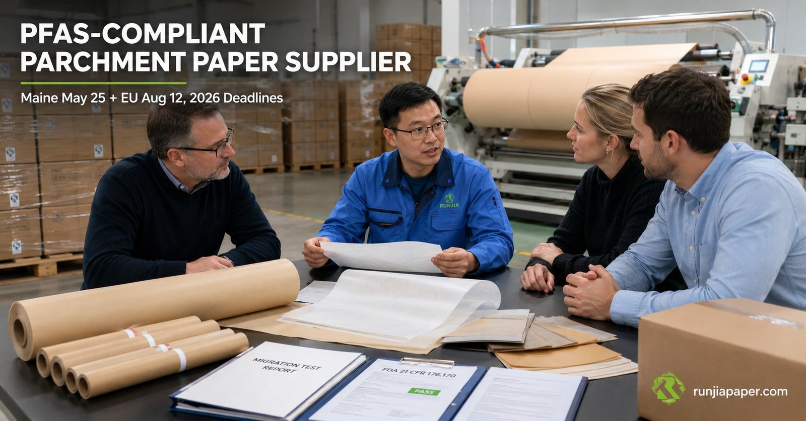 PFAS-compliant parchment paper supplier at Runjia factory