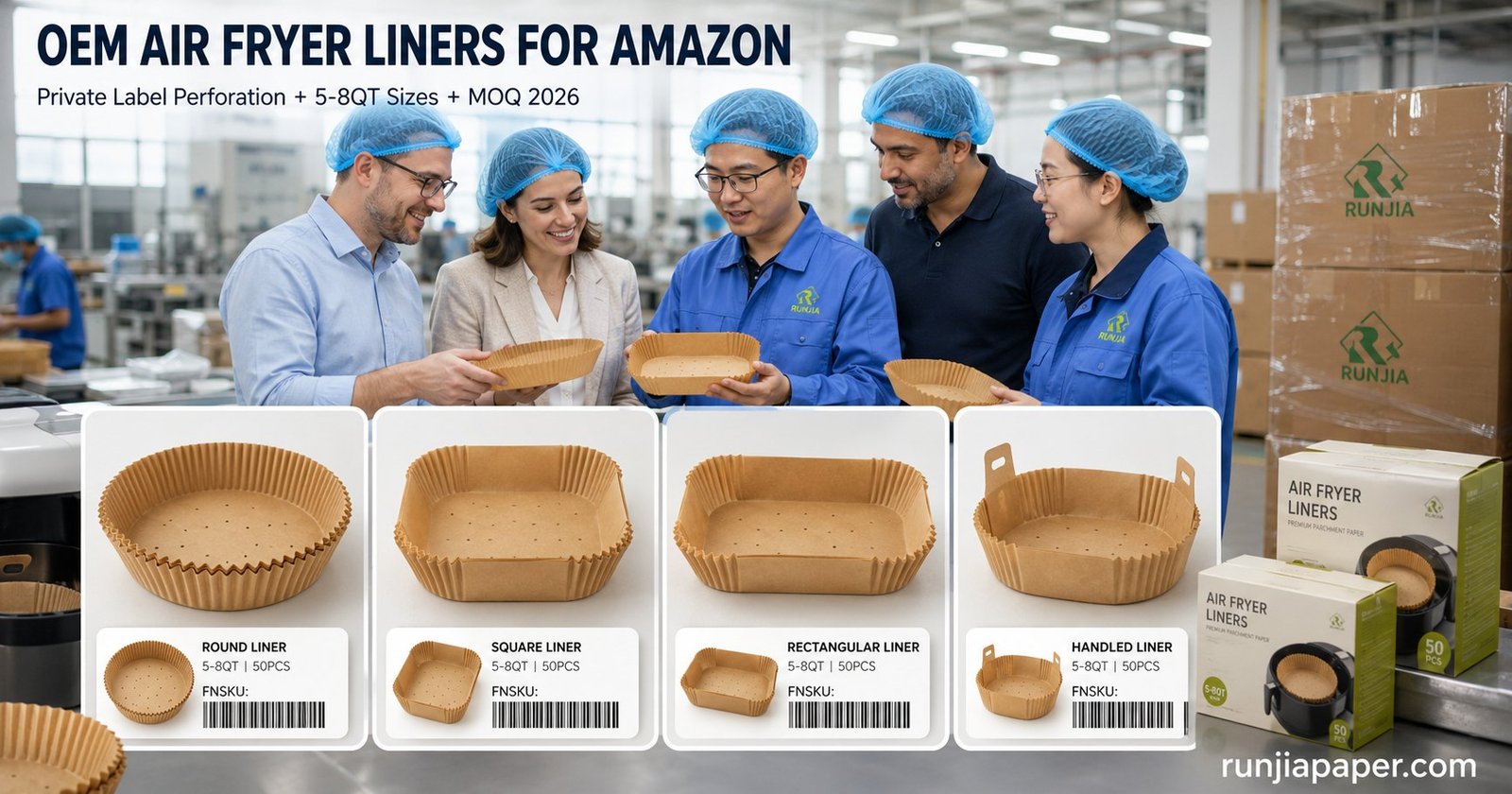 Private label air fryer paper liners China OEM Amazon private label perforation MOQ 2026 featured