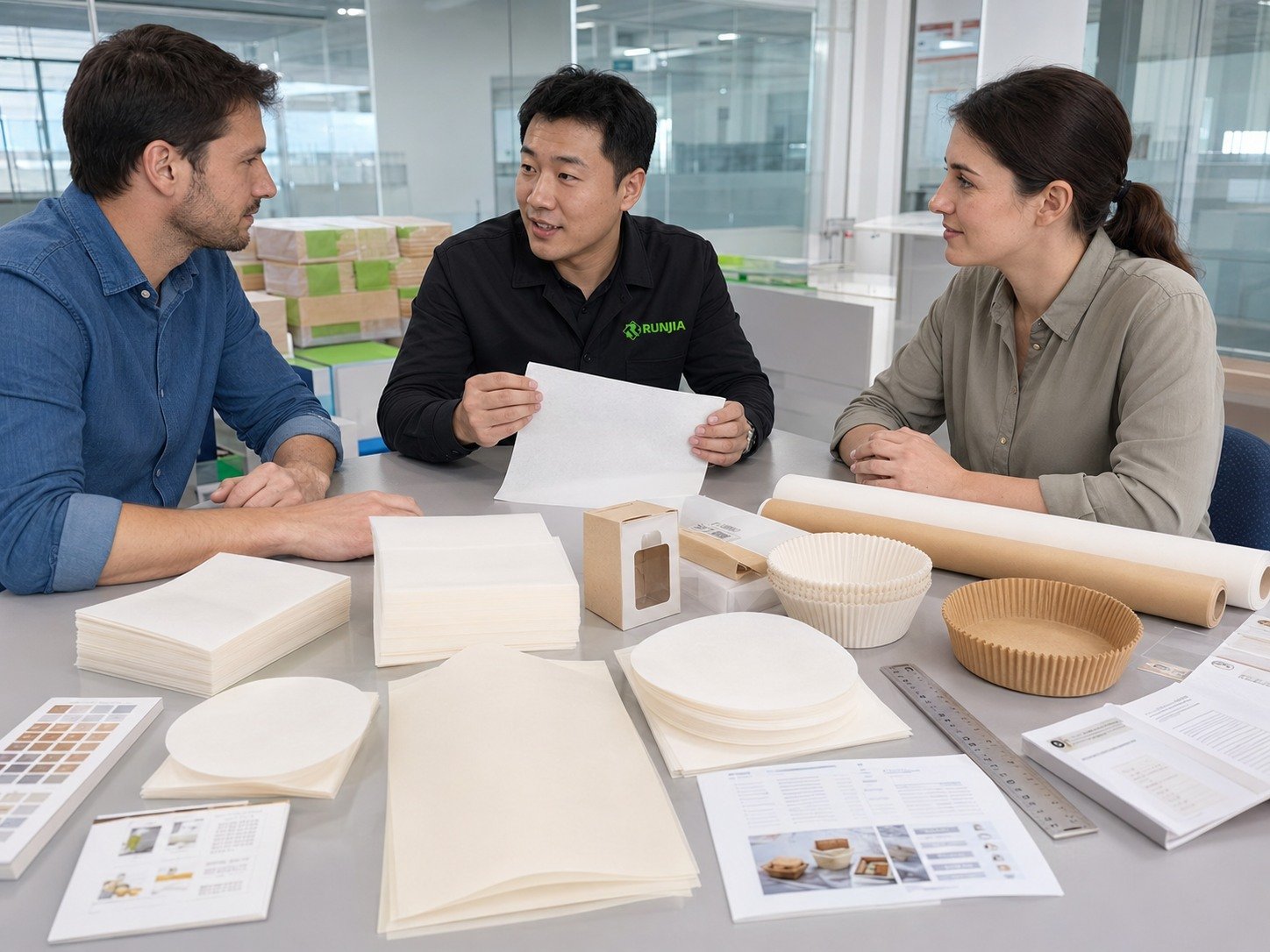 baking paper supplier pre-cut sheets square round baking paper OEM support