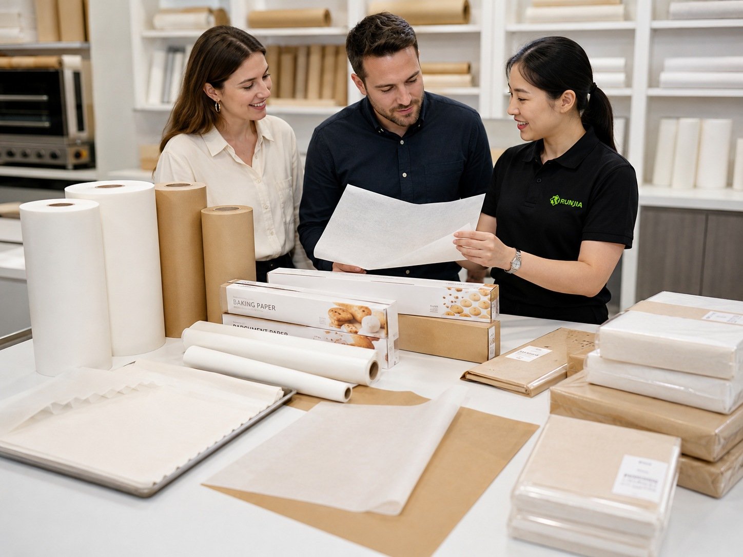 baking paper supplier rolls sheets OEM packaging and food grade baking paper supply