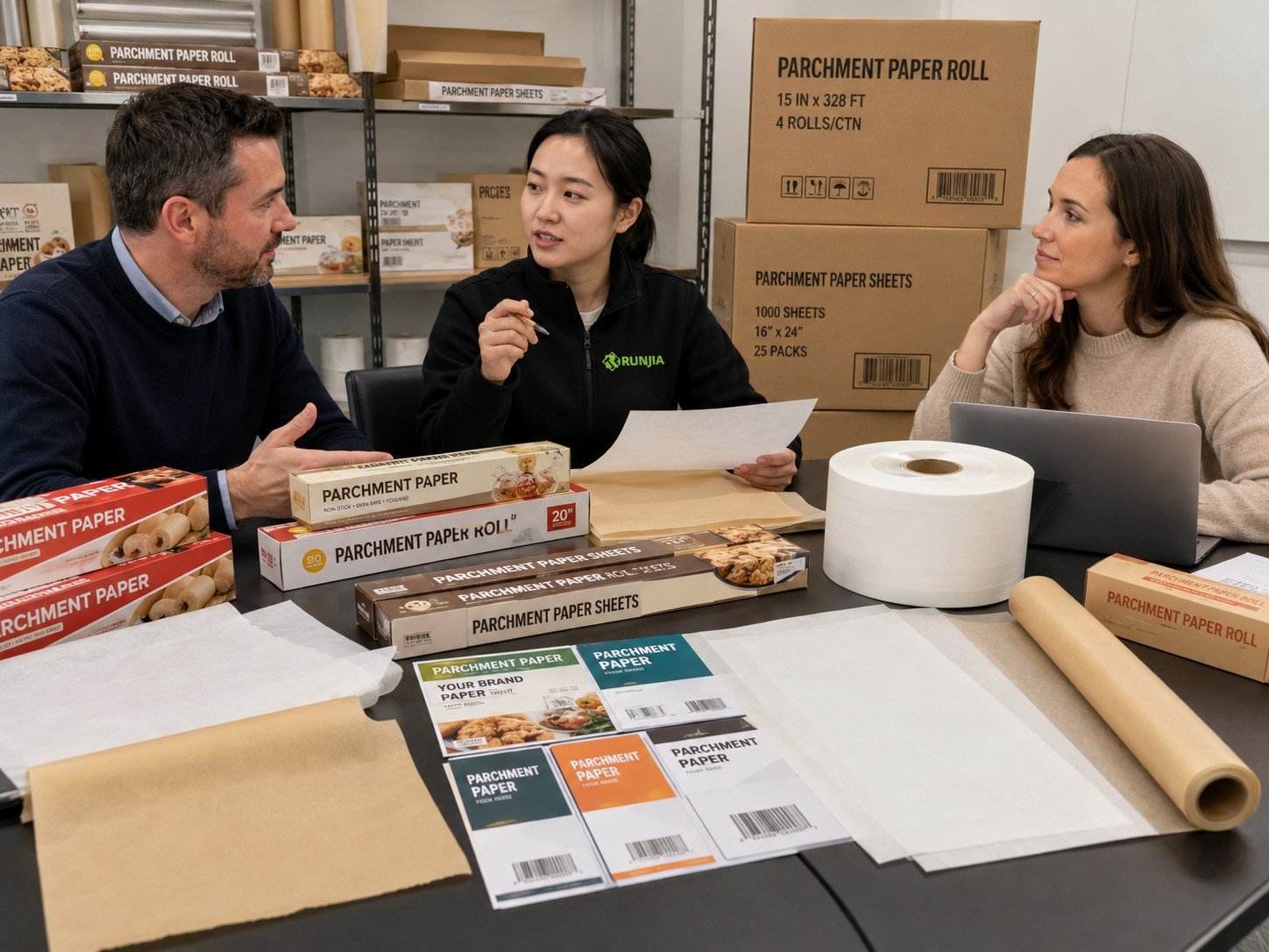parchment paper supplier OEM packing retail boxes bulk cartons and private label programs