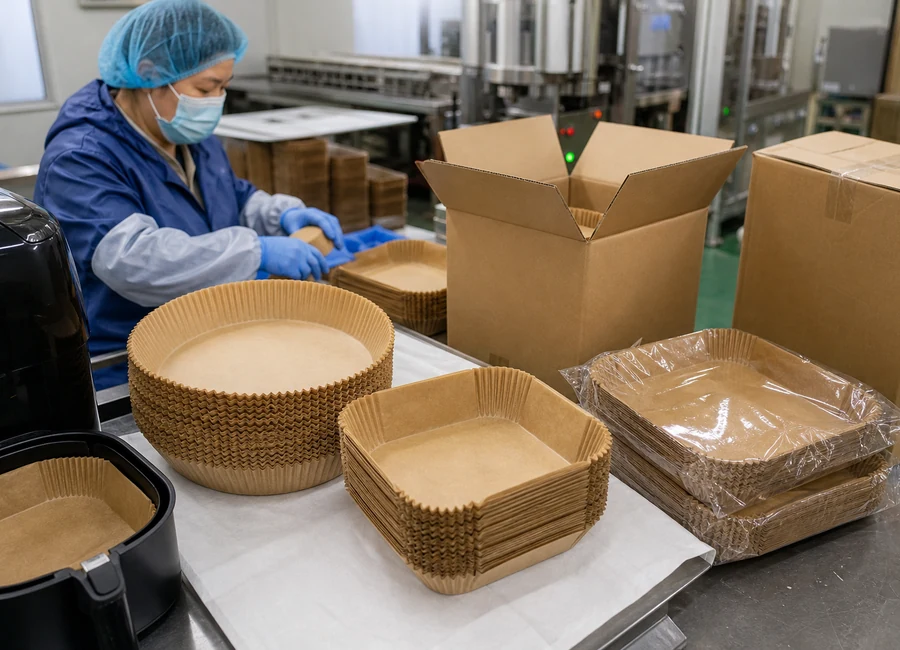 Air fryer liner packing and application context
