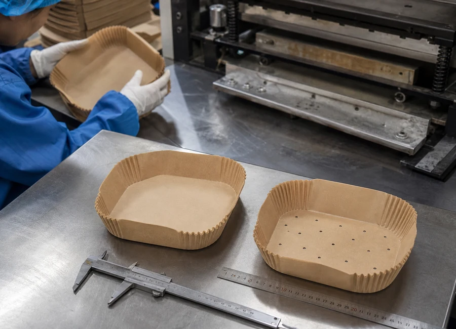 Air fryer liner same-spec sample comparison