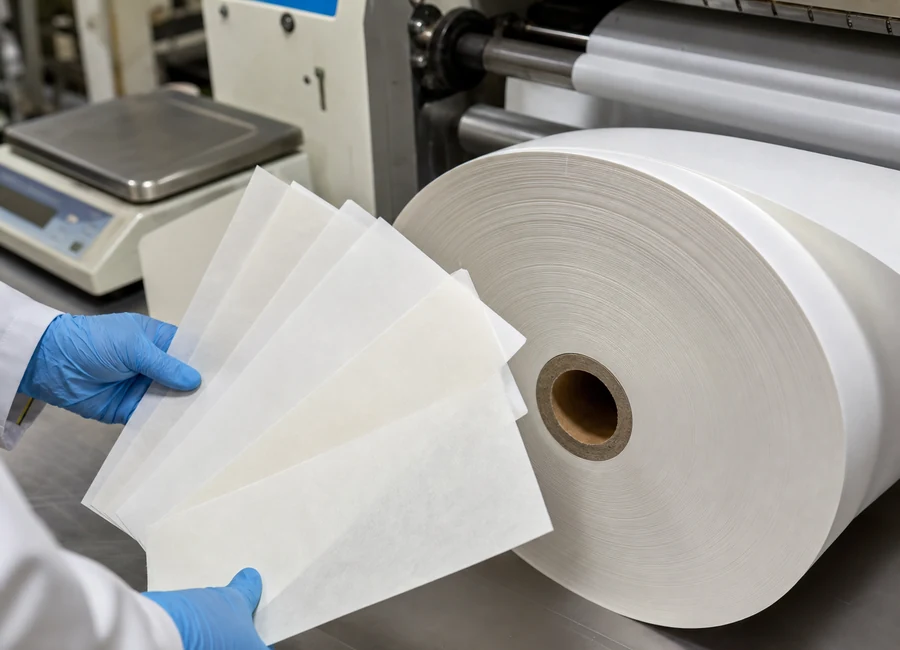 baking paper jumbo rolls paper surface and reel detail