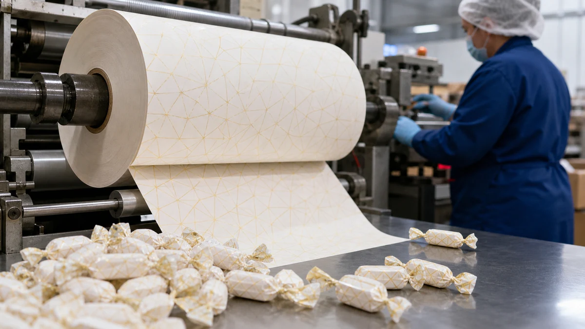 candy twist wrapping paper for high-speed lines