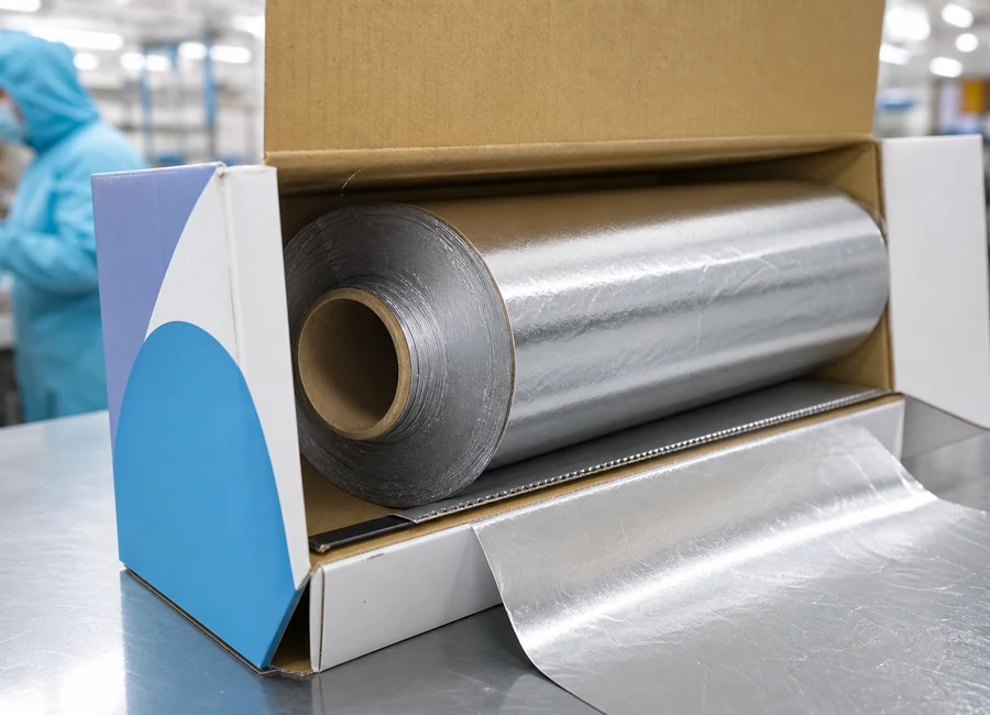 private label aluminum foil from China surface and roll detail