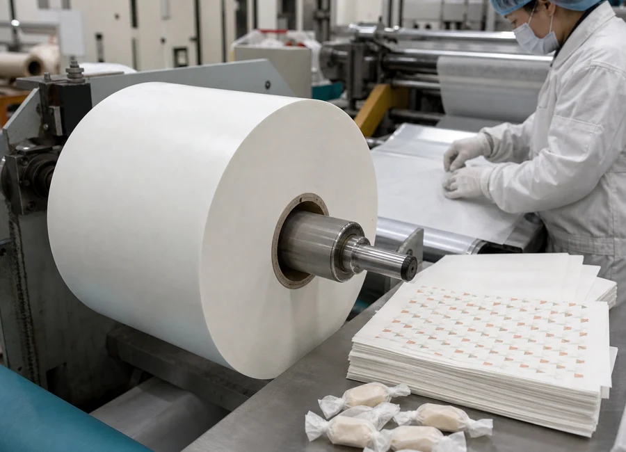 Food-contact paper converting packing and application context