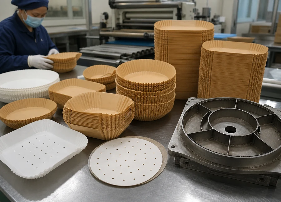 Air fryer liner packing and application context