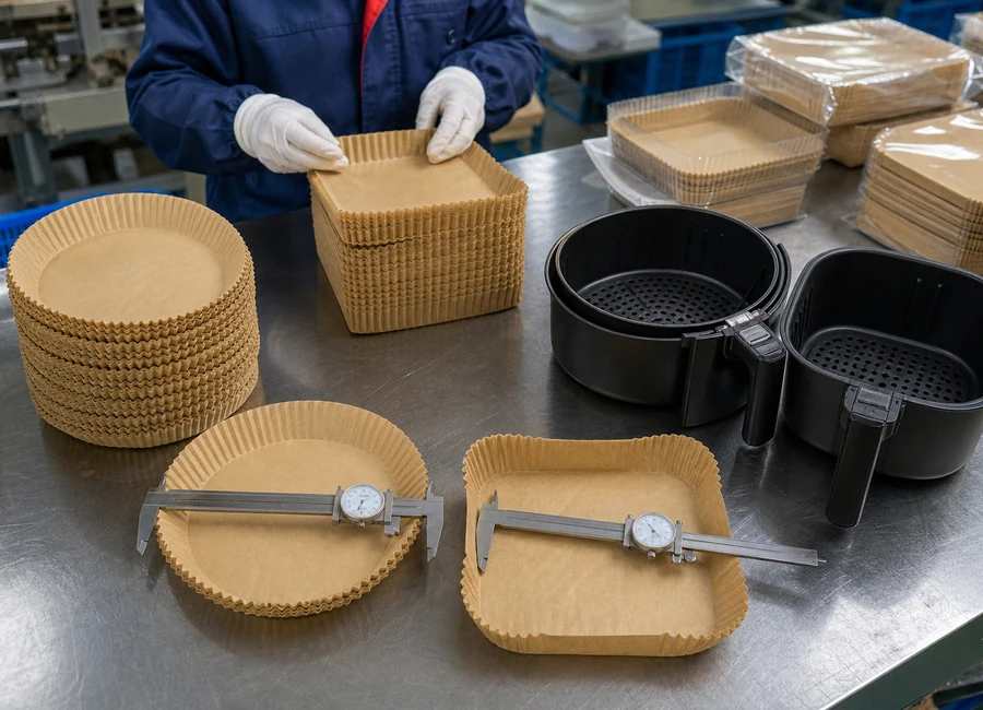 Air fryer liner packing and application context