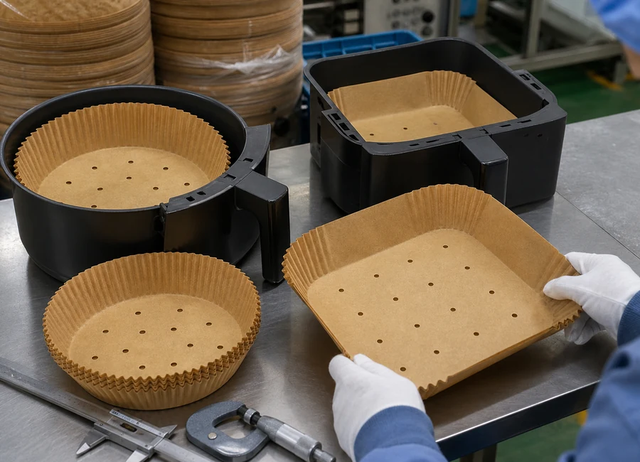 round vs square air fryer liners product surface detail