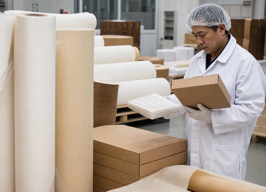 parchment paper supplier quality inspection and packing control