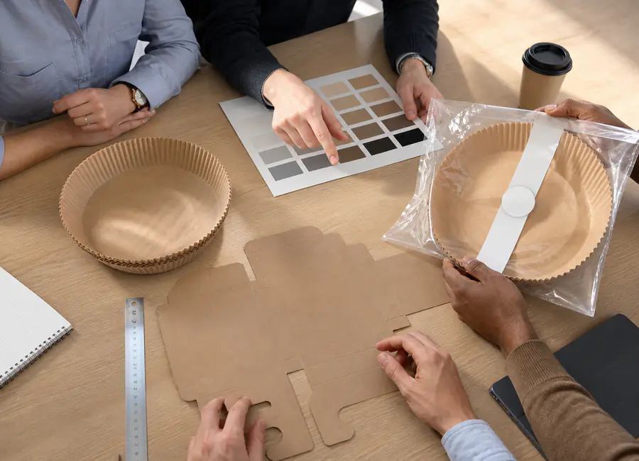 Air fryer liner packaging production approval context