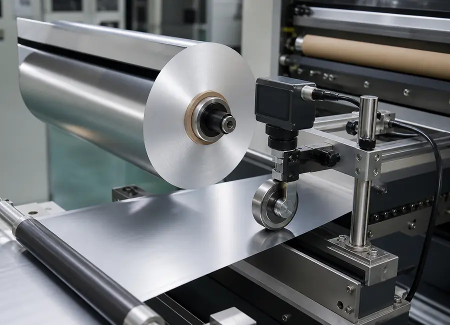 Same-spec aluminum foil roll thickness comparison