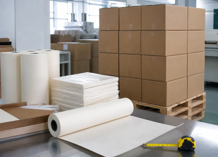 parchment paper wholesale production or commercial application context