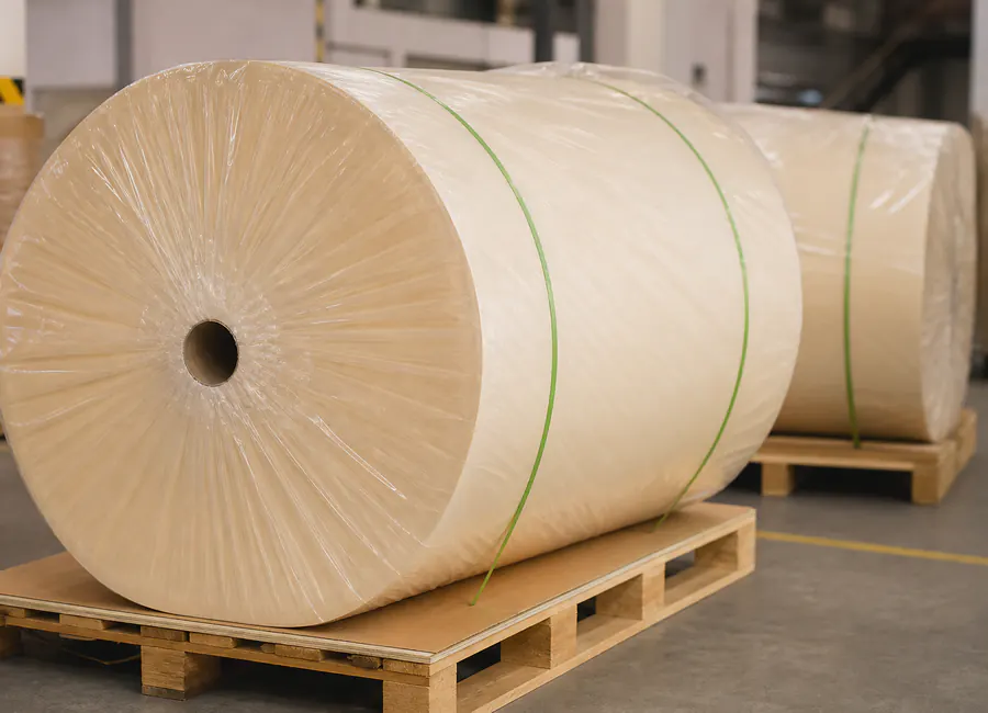 jumbo parchment or baking-paper rolls supplied to EU converters commercial application