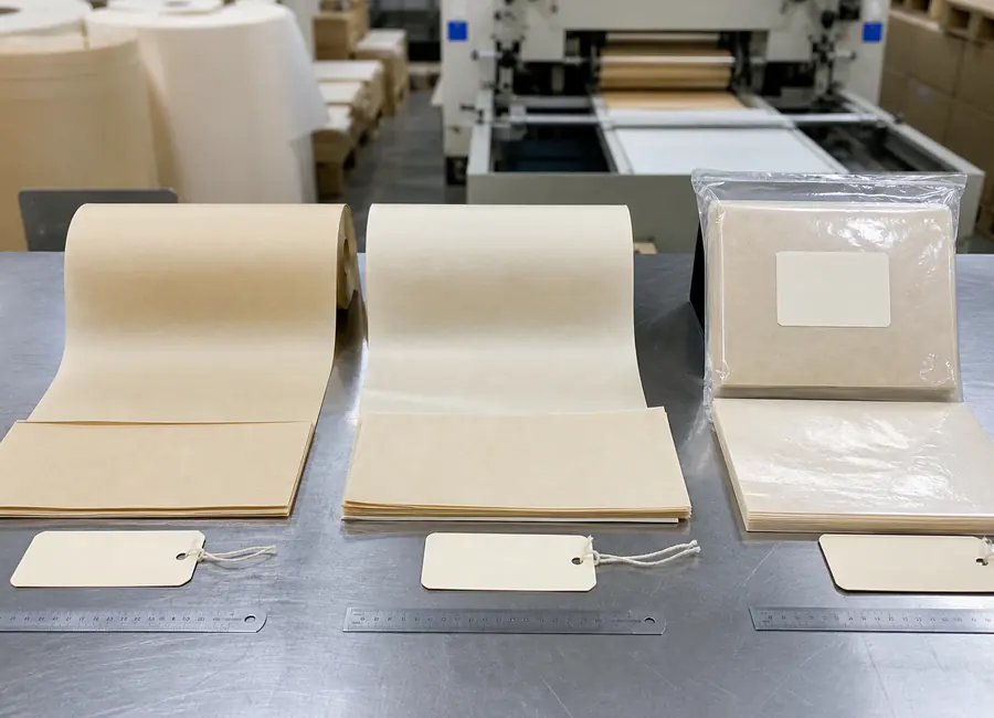 OEM parchment paper controlled sample comparison