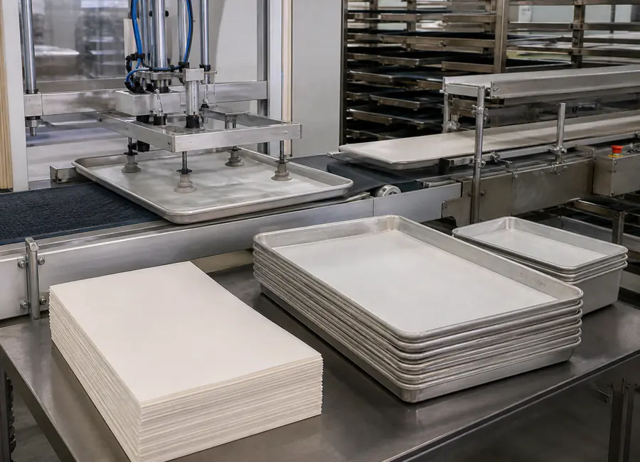 commercial cooking sheet supplier production or commercial application context