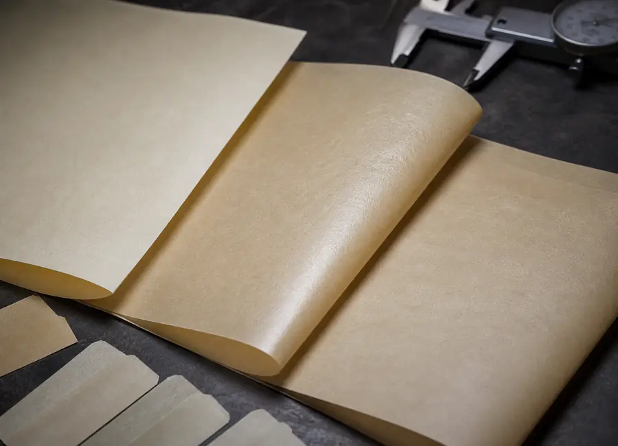 single vs double sided silicone baking paper paper surface and reel detail