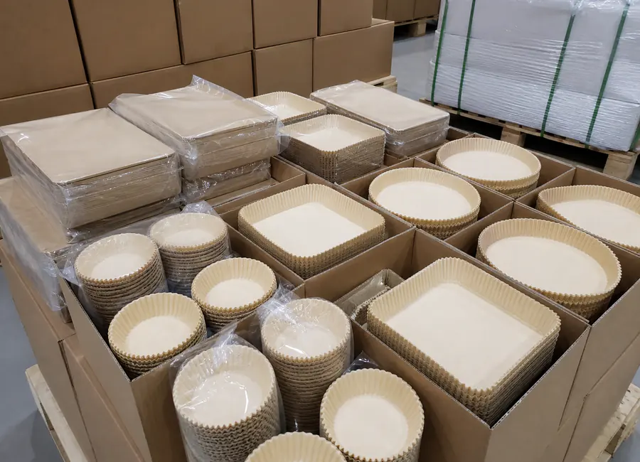 air fryer paper liners wholesale production or commercial application context