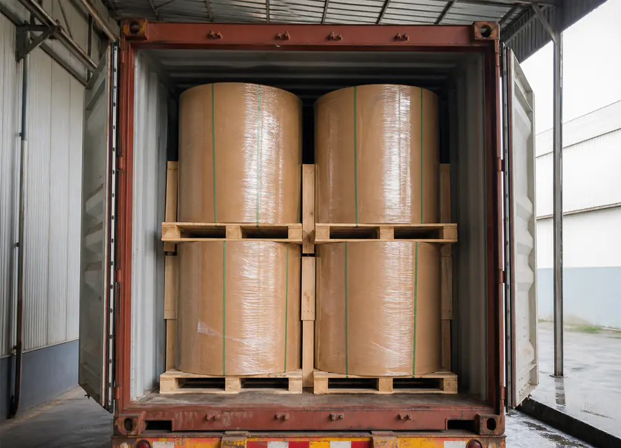 jumbo parchment paper container loading production approval context