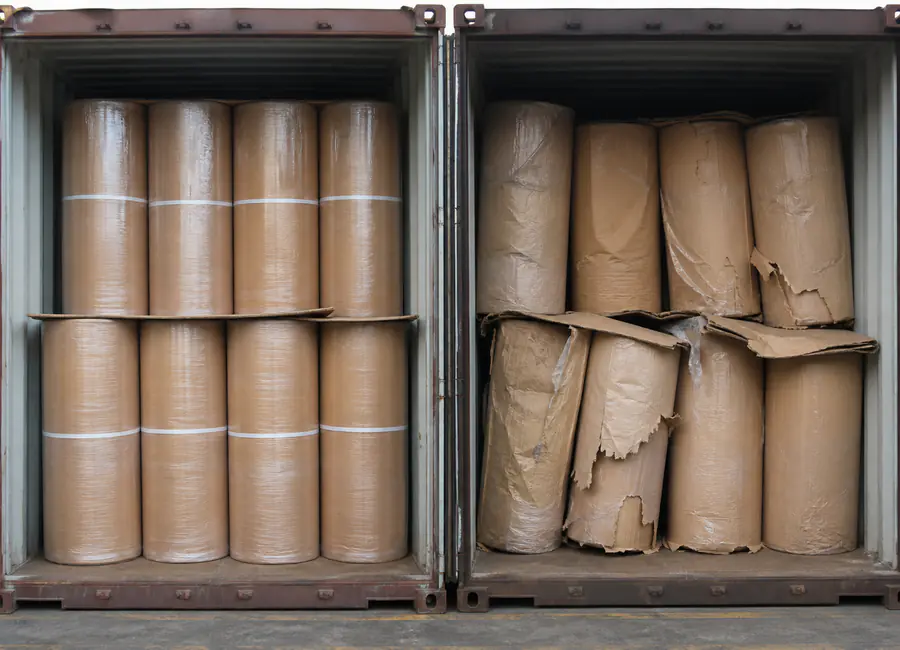 Same-spec jumbo parchment paper container loading comparison
