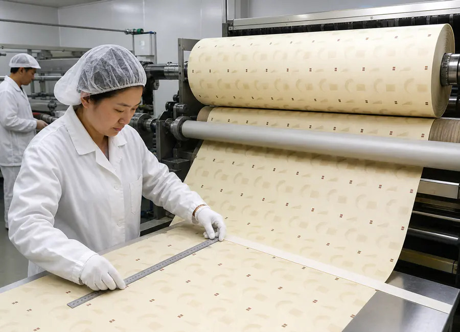 custom printed baking paper quality inspection and packing control