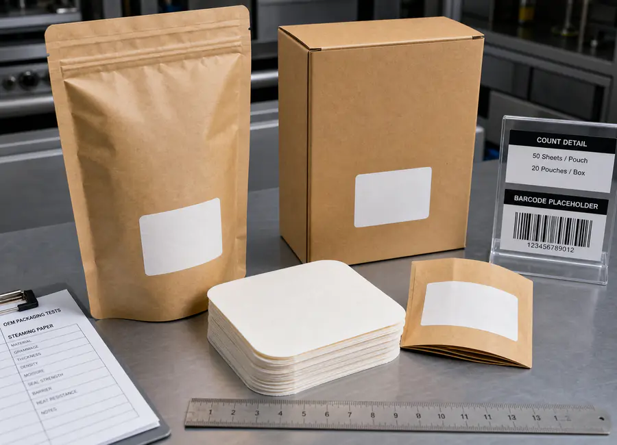 steaming paper OEM packaging product and specification detail